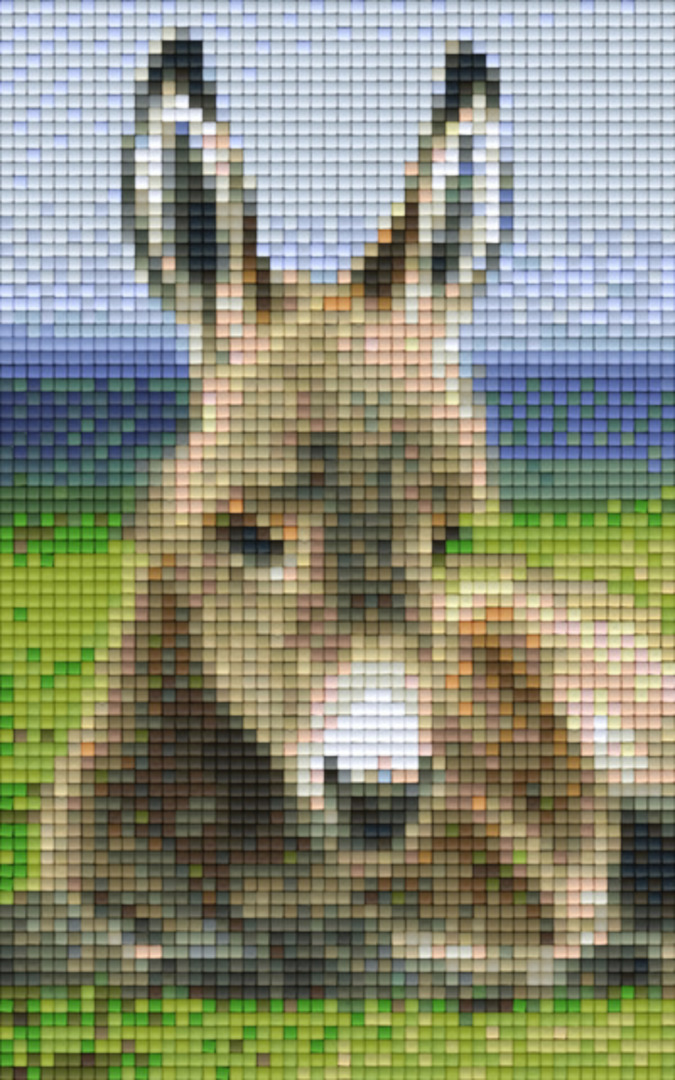 Baby Donkey Two [2] Baseplate PixelHobby Mini-mosaic Art Kit image 0